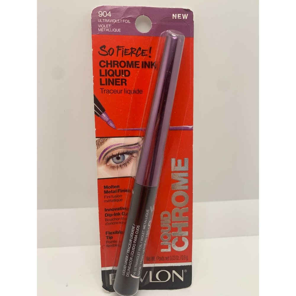 Revlon So Fierce! Chrome Ink Liquid Eyeliner 904 Ultraviolet Foil Metallic Finis
